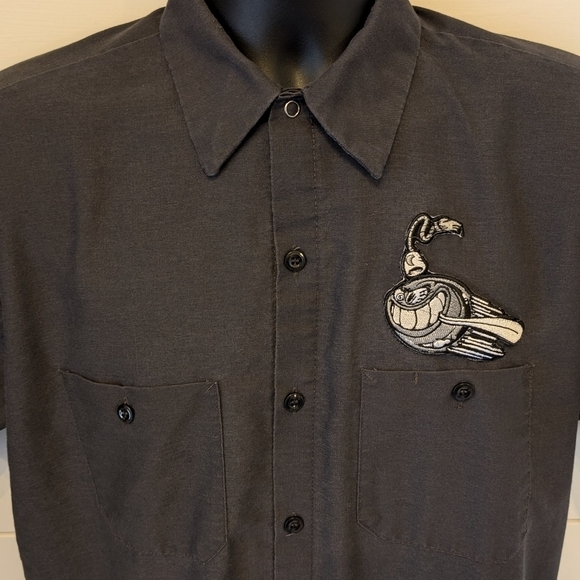 Shawn Dickinson Pinball Genie Short Sleeve Button Up Work Shirt Men's Medium - Picture 3 of 9